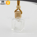 square shape wooden cap car perfume bottle